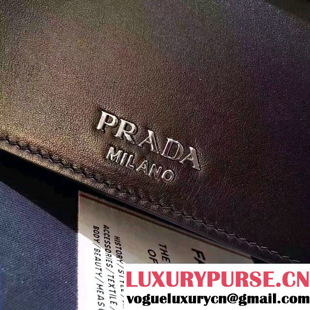 Prada Plex Ribbon Bag 1BD067 Black/Pink 2017