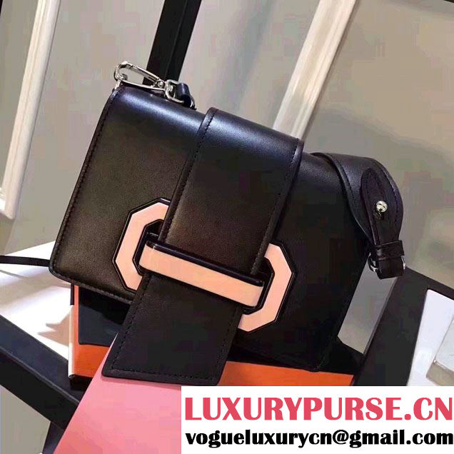 Prada Plex Ribbon Bag 1BD067 Black/Pink 2017