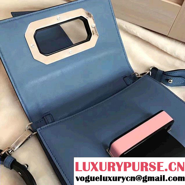Prada Plex Ribbon Bag 1BD067 Blue/Black 2017