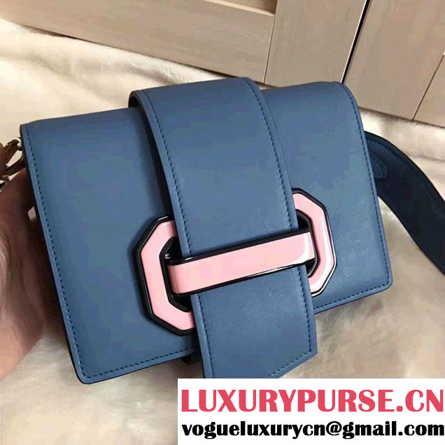 Prada Plex Ribbon Bag 1BD067 Blue/Black 2017