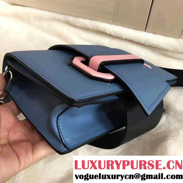 Prada Plex Ribbon Bag 1BD067 Blue/Black 2017