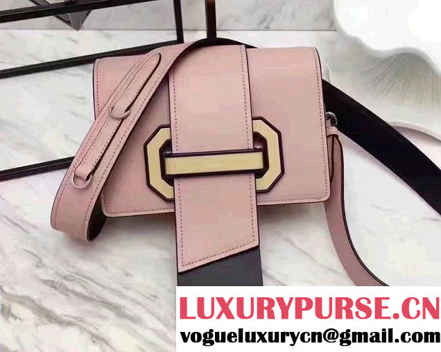 Prada Plex Ribbon Bag 1BD067 Light Pink/Black 2017