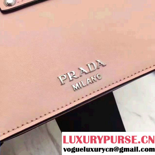 Prada Plex Ribbon Bag 1BD067 Light Pink/Black 2017