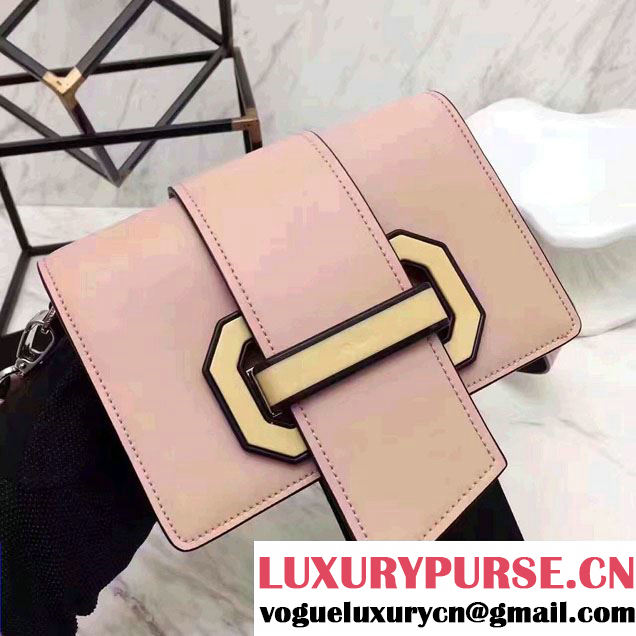 Prada Plex Ribbon Bag 1BD067 Light Pink/Black 2017