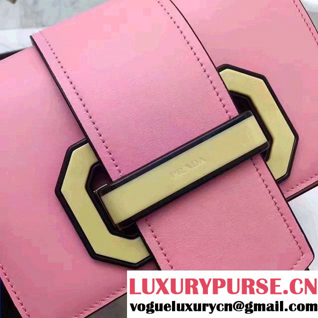 Prada Plex Ribbon Bag 1BD067 Pink/Black 2017
