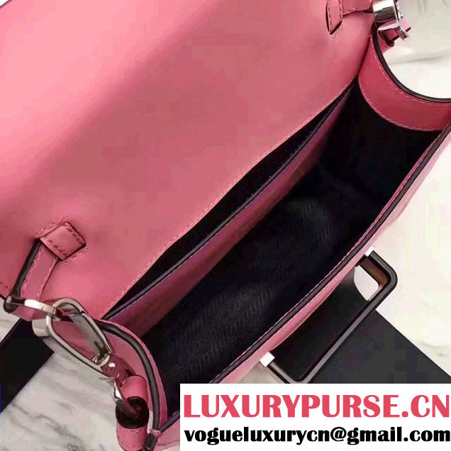 Prada Plex Ribbon Bag 1BD067 Pink/Black 2017