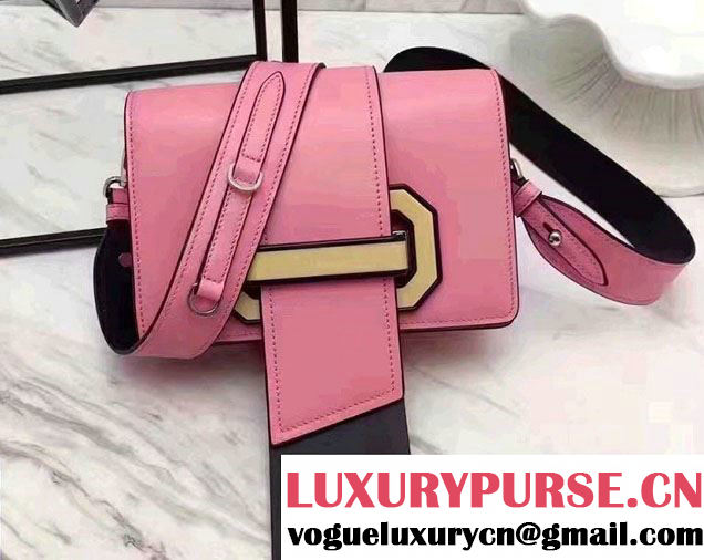 Prada Plex Ribbon Bag 1BD067 Pink/Black 2017