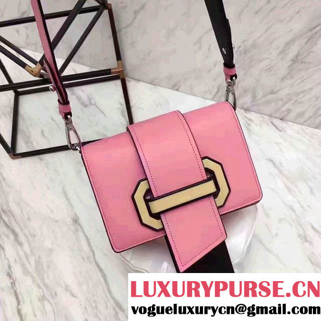 Prada Plex Ribbon Bag 1BD067 Pink/Black 2017