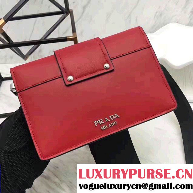 Prada Plex Ribbon Bag 1BD067 Red/Black 2017