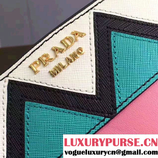 Prada Esplanade Leather Shoulder Bag With Embellishments Front 1BH049 2017