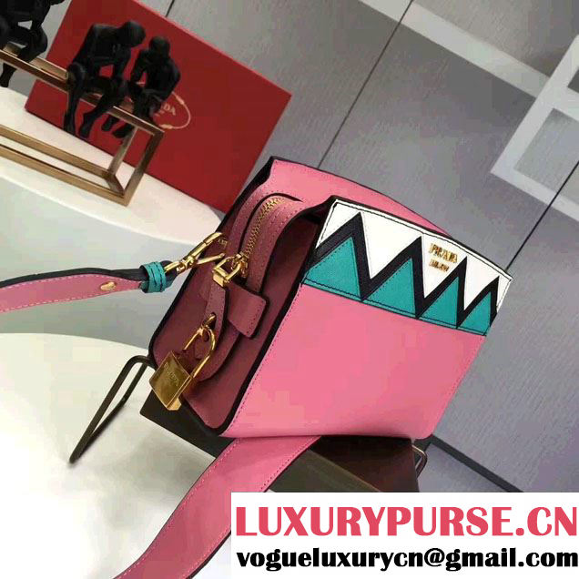Prada Esplanade Leather Shoulder Bag With Embellishments Front 1BH049 2017
