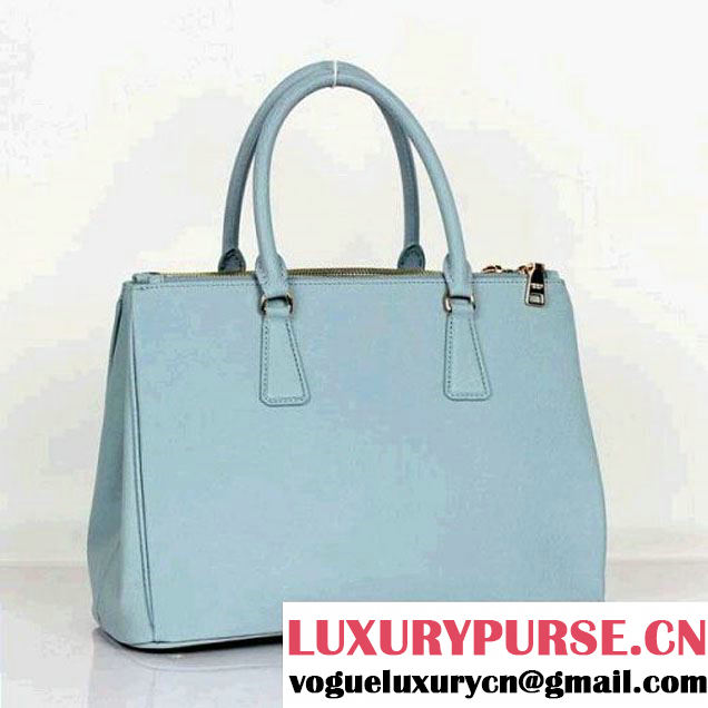 PRADA GALLERIA BAG IN SAFFIANO CALFSKIN PALE BLUE 3385 (SKU: #954431 ) (SKU: #954431 )