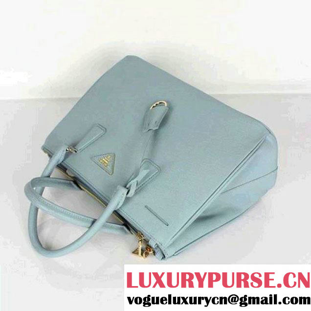 PRADA GALLERIA BAG IN SAFFIANO CALFSKIN PALE BLUE 3385 (SKU: #954431 ) (SKU: #954431 )