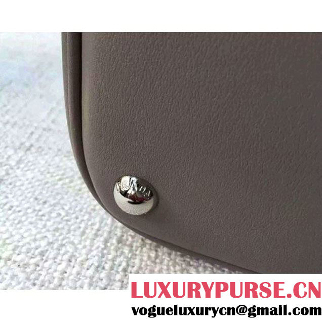 Prada 1BA274 City Calf Leather Galleria Tote Bag Etoupe/Yellow (2A016-212316 )
