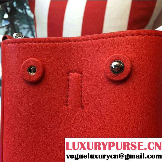 Prada 1BA274 City Calf Leather Galleria Tote Bag Red/Red (2A016-212321 )