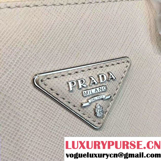Prada 1BA863 Galleria Saffiano Leather Bag White 2016 (2A016-6022913 )