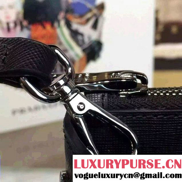 Prada 1BA863 Galleria Saffiano Leather Bag Black 2016 (2A016-6022915 )