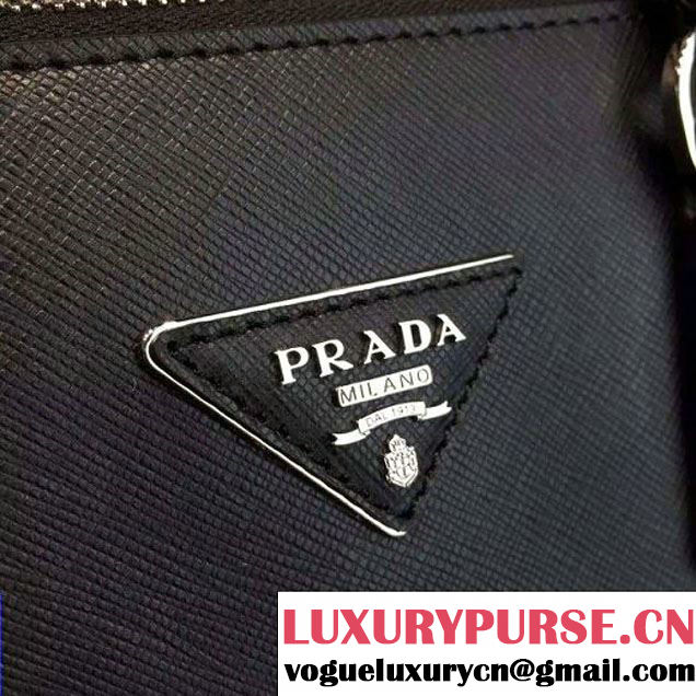 Prada 1BA863 Galleria Saffiano Leather Bag Black 2016 (2A016-6022915 )