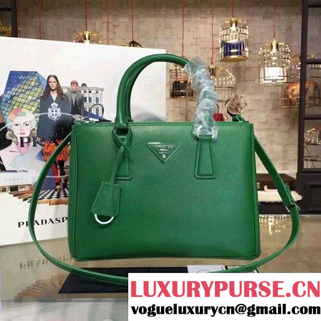 Prada 1BA863 Galleria Saffiano Leather Bag Green 2016 (2A016-6022917 )