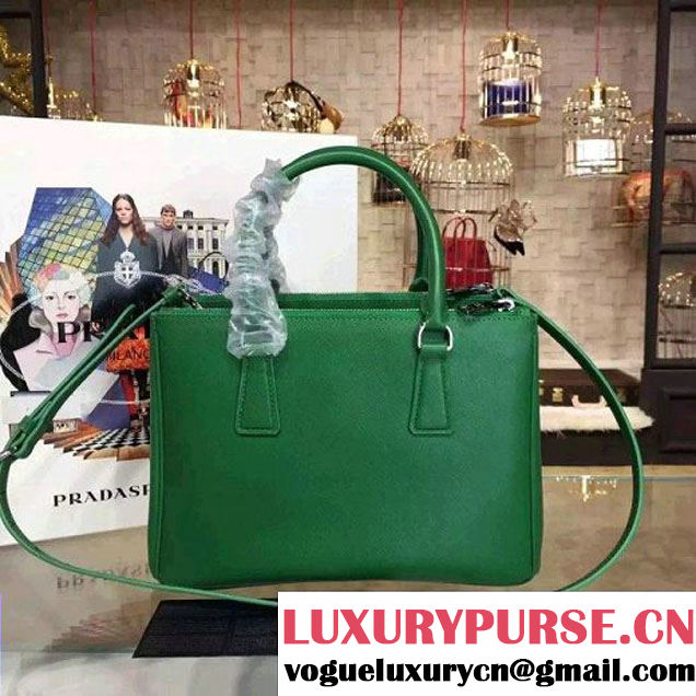 Prada 1BA863 Galleria Saffiano Leather Bag Green 2016 (2A016-6022917 )