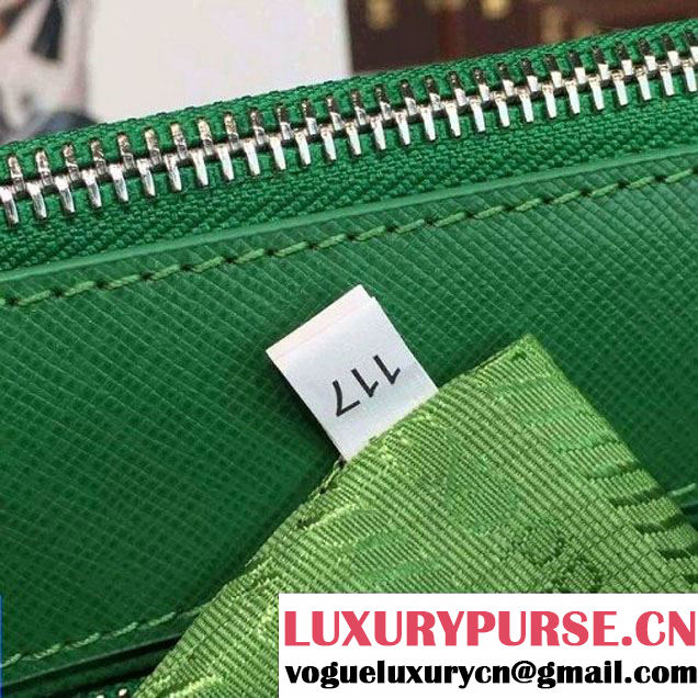 Prada 1BA863 Galleria Saffiano Leather Bag Green 2016 (2A016-6022917 )