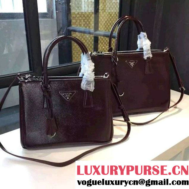 Prada 1BA274 Large Galleria Saffiano Leather Bag Burgundy 2016 (2A016-6022919 )