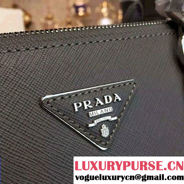 Prada 1BA274 Large Galleria Saffiano Leather Bag Grey 2016 (2A016-6022921 )