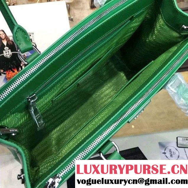 Prada 1BA274 Large Galleria Saffiano Leather Bag Green 2016 (2A016-6022922 )