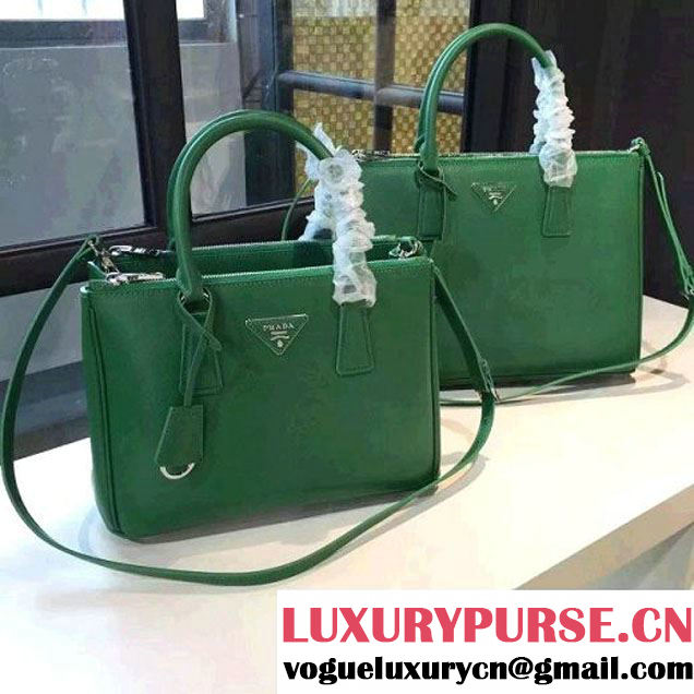 Prada 1BA274 Large Galleria Saffiano Leather Bag Green 2016 (2A016-6022922 )