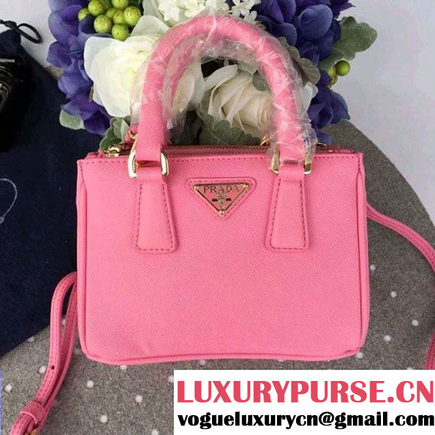 Prada Mini Galleria Saffiano Leather Bag Pink (1A053-6032212 )