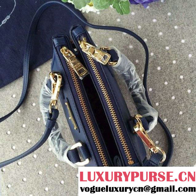 Prada Mini Galleria Saffiano Leather Bag Blue (1A053-6032213 )
