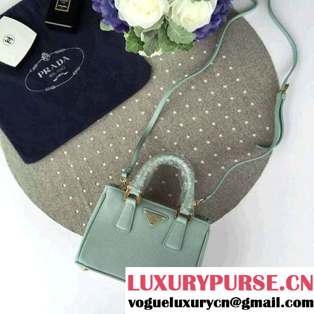Prada Mini Galleria Saffiano Leather Bag Light Blue (1A053-6032214 )