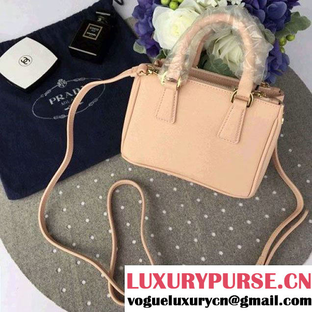 Prada Mini Galleria Saffiano Leather Bag Beige (1A053-6032217 )