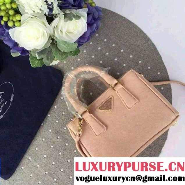 Prada Mini Galleria Saffiano Leather Bag Beige (1A053-6032217 )