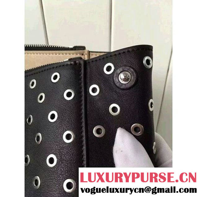 Prada Calfskin Galleria Bag With Grommet 1BA274 Black 2016 (2A016-6041809 )
