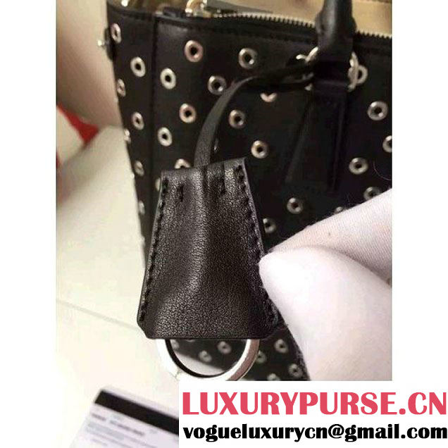 Prada Calfskin Galleria Bag With Grommet 1BA274 Black 2016 (2A016-6041809 )
