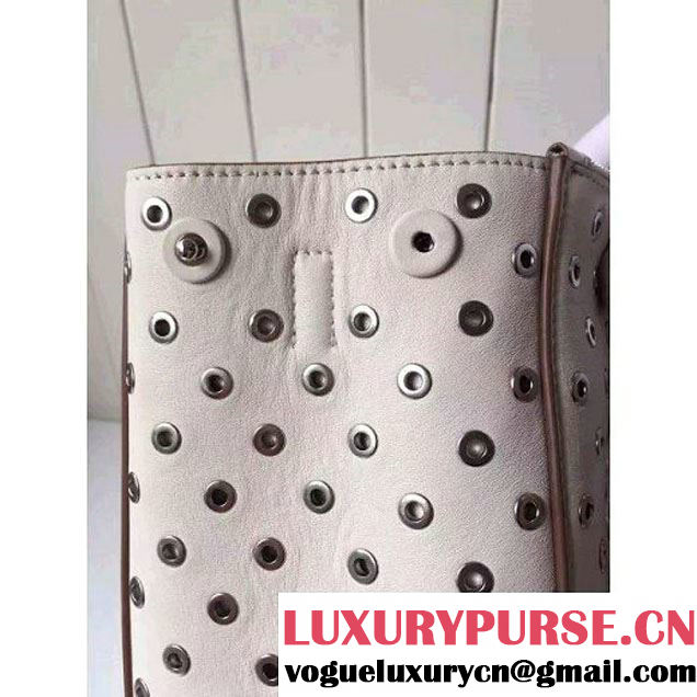 Prada Calfskin Galleria Bag With Grommet 1BA274 Off-white 2016 (2A016-6041810 )