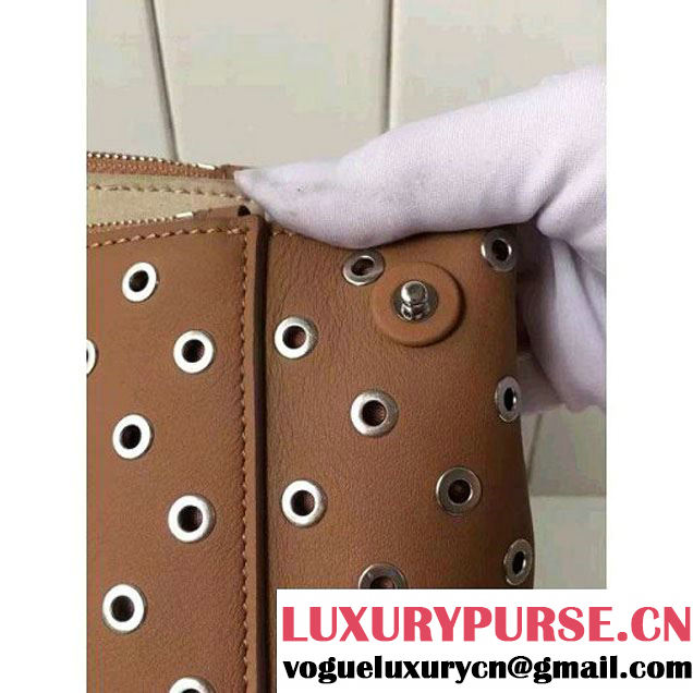 Prada Calfskin Galleria Bag With Grommet 1BA274 Brown 2016 (2A016-6041811 )