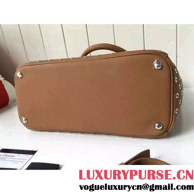 Prada Calfskin Galleria Bag With Grommet 1BA274 Brown 2016 (2A016-6041811 )