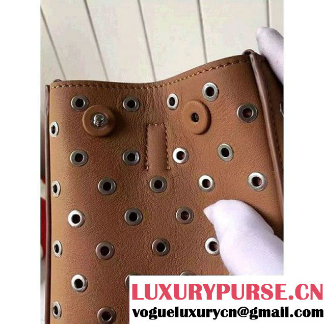Prada Calfskin Galleria Bag With Grommet 1BA274 Brown 2016 (2A016-6041811 )