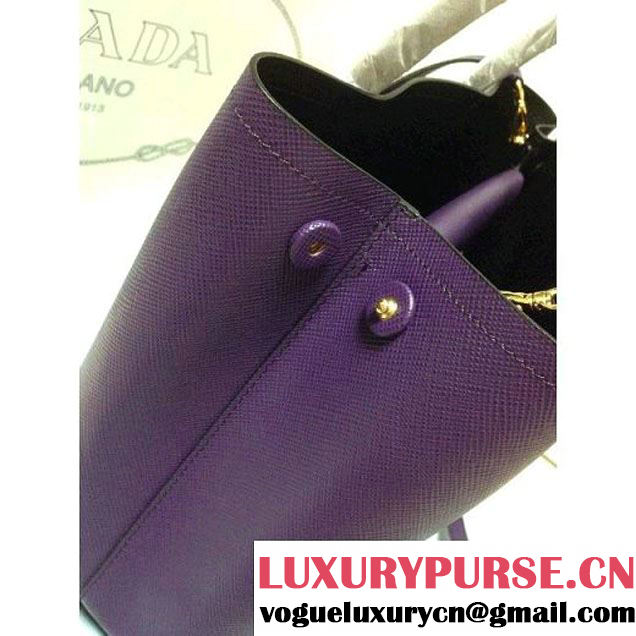 Prada 2755 Saffiano cuir leather tote Purple (2a060-032606 )