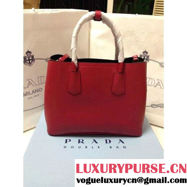 Prada 2755 Saffiano cuir leather tote Red (2a060-032607 )