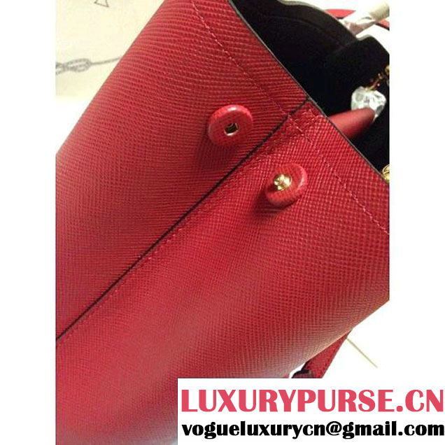 Prada 2755 Saffiano cuir leather tote Red (2a060-032607 )