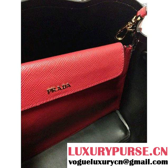 Prada 2755 Saffiano cuir leather tote Red (2a060-032607 )