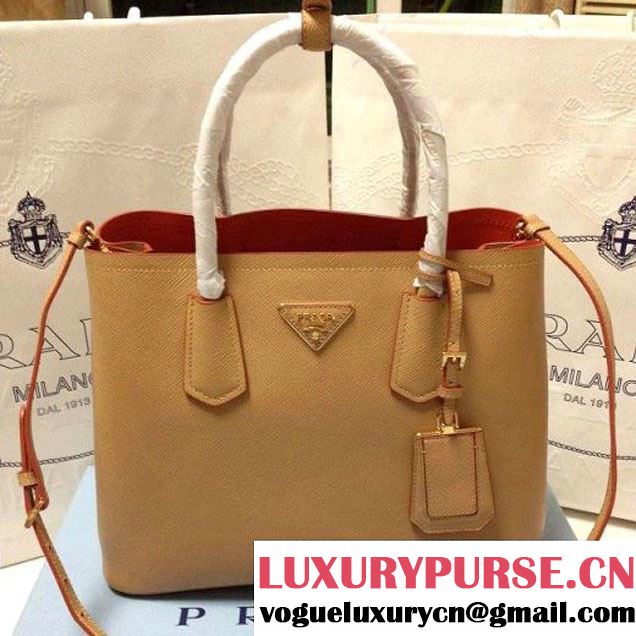 Prada 2755 Saffiano cuir leather tote Camel (2a060-032608 )