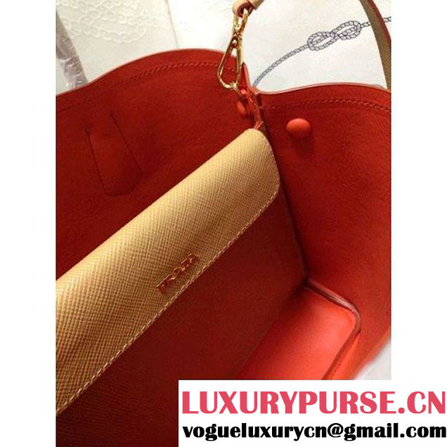 Prada 2755 Saffiano cuir leather tote Camel (2a060-032608 )