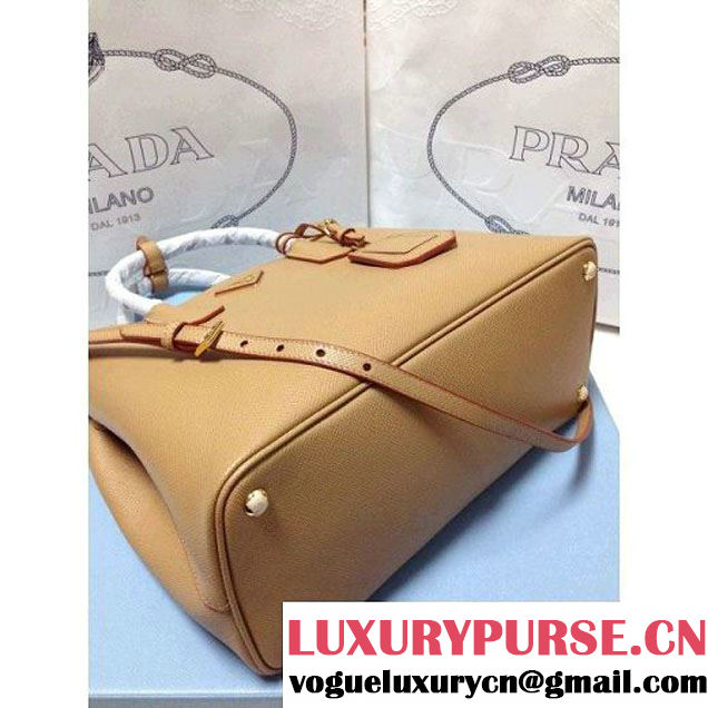 Prada 2755 Saffiano cuir leather tote Camel (2a060-032608 )