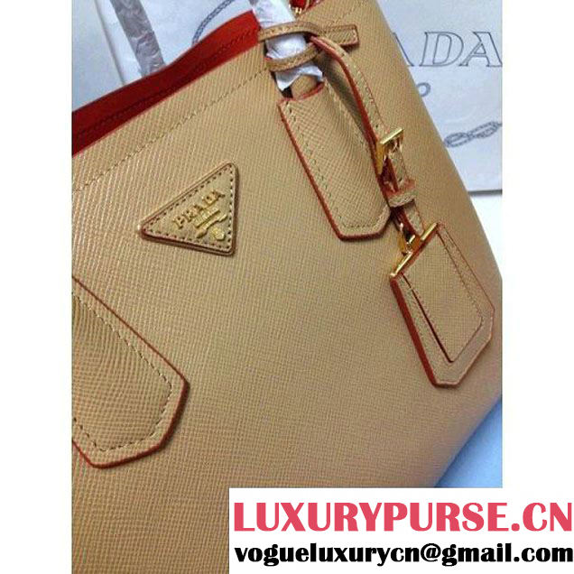 Prada 2755 Saffiano cuir leather tote Camel (2a060-032608 )