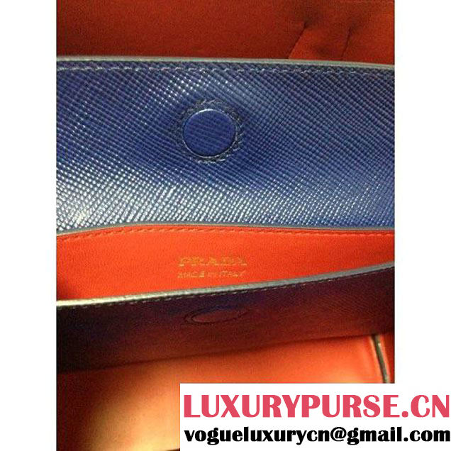 Prada 2755 Saffiano cuir leather tote Blue (2b060-032609 )