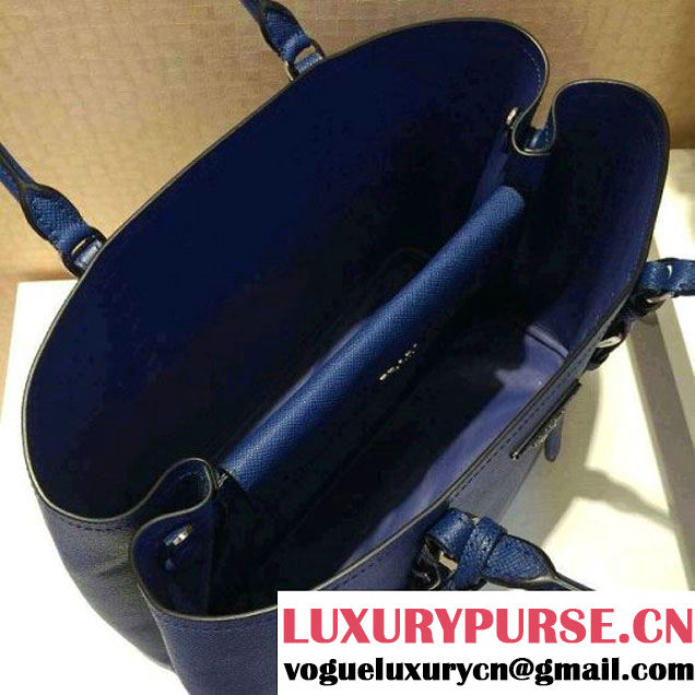 Prada BN2838 Saffiano Cuir Leather Double Bag  Blue (2a137-032610 )